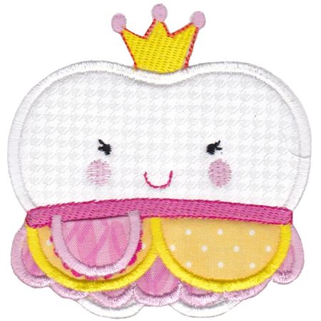 Princess Tooth Applique With Pocket