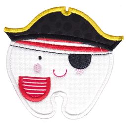 Pirate Tooth Applique With Pocket