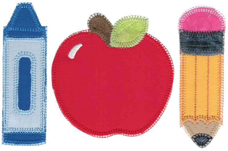 School Trio Applique