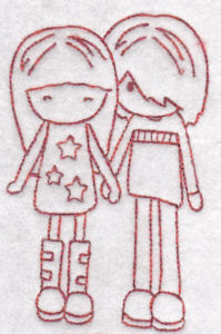 Tiny Teens Redwork 14