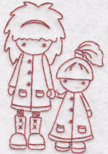 Tiny Teens Redwork 17