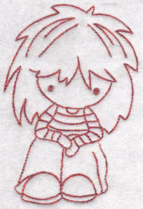 Tiny Teens Redwork 18