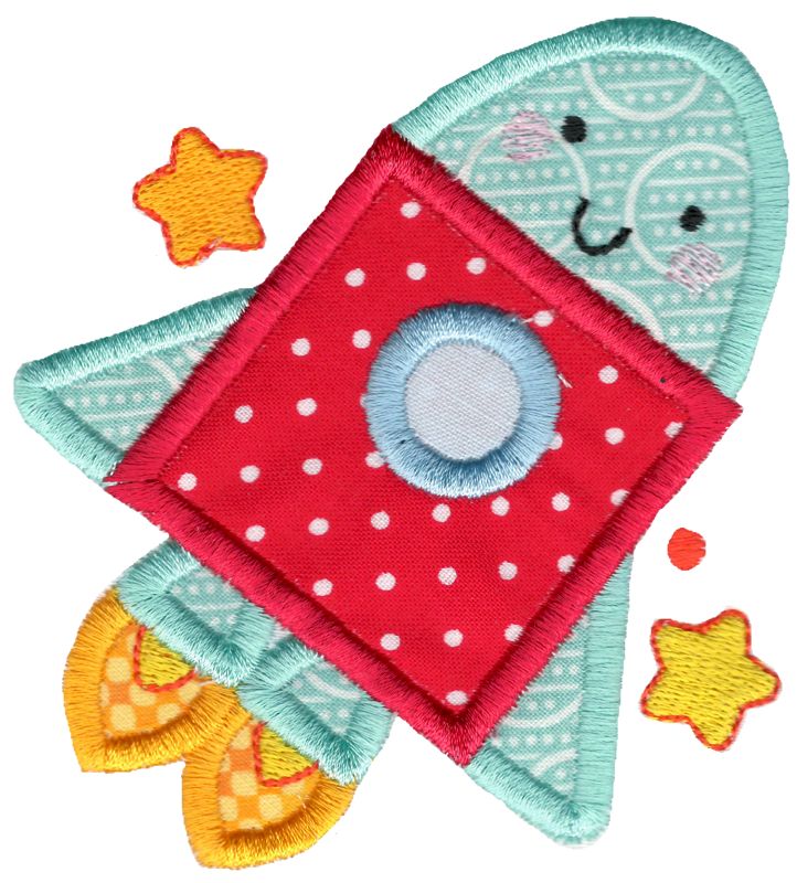 Applique Rocket Ship