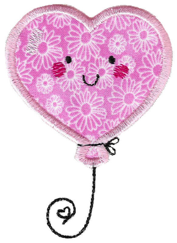Heart Balloon Applique