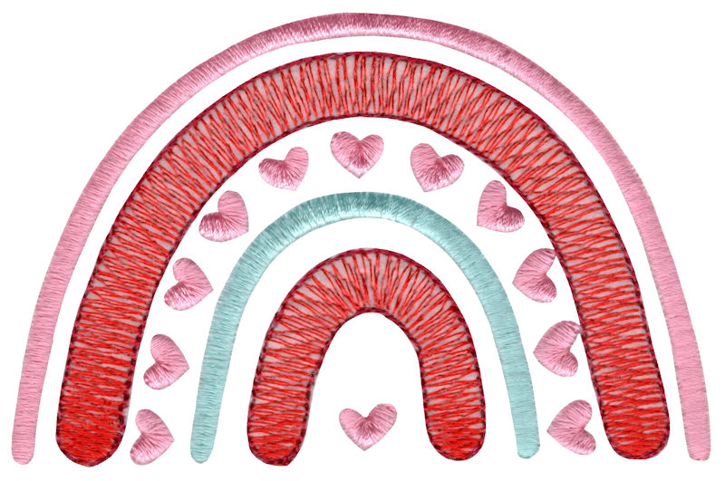 Valentines Boho Rainbow