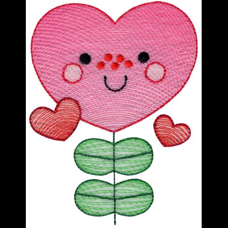 Sketch Heart Flower
