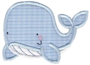 Applique Swimming Whale