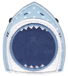 Applique Shark Mouth Monogram Frame