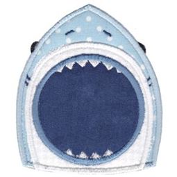 Applique Shark Mouth Monogram Frame