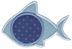 Applique Shark Monogram Frame