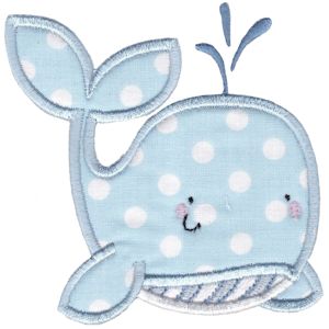 Applique Spouting Whale