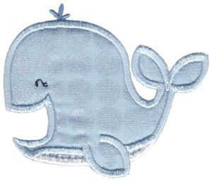 Applique Laughing Whale