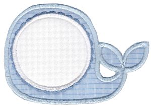 Applique Whale Monogram Frame