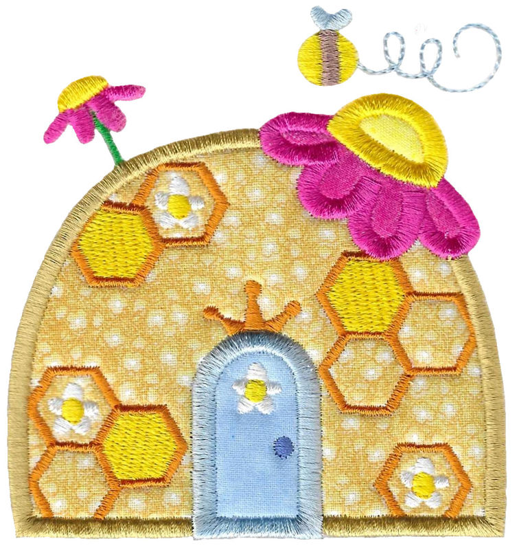 Bee Hive House Applique
