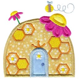 Bee Hive House Applique