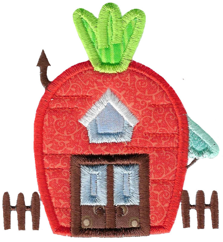 Carrot House Applique