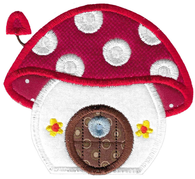 Mushroom House Applique