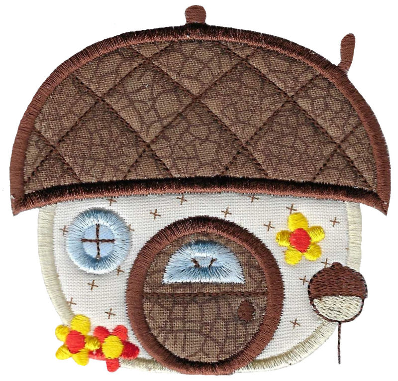 Acorn House Applique