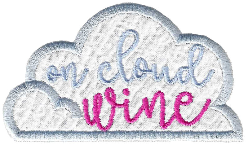 On Cloud Wine Applique