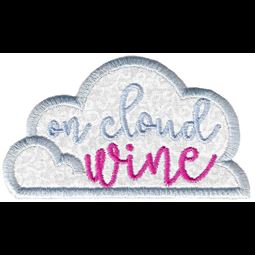 On Cloud Wine Applique