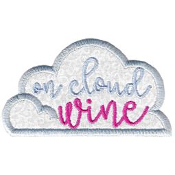 On Cloud Wine Applique