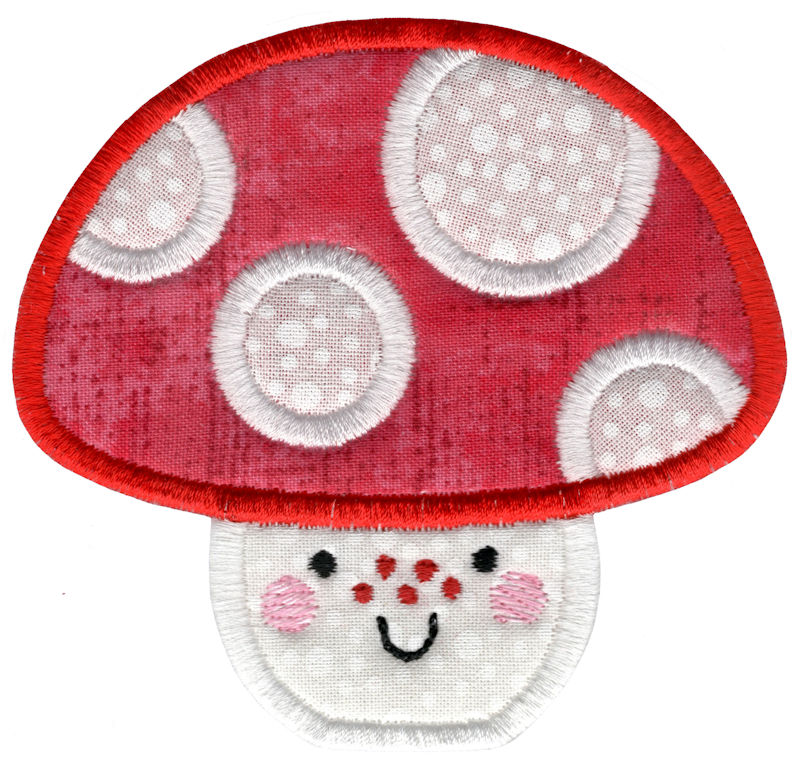 Applique Red Toadstool