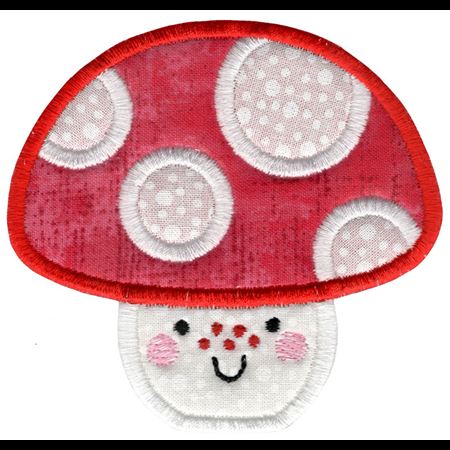 Applique Red Toadstool