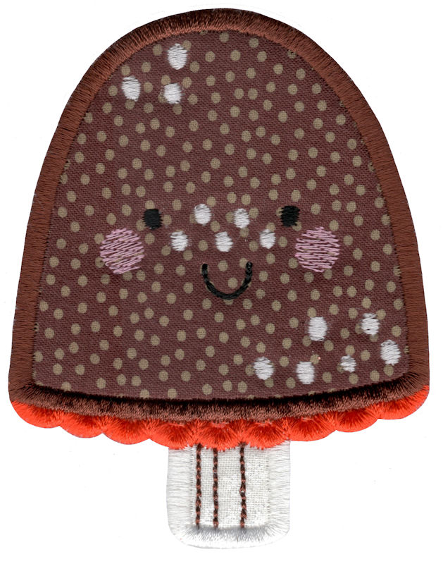Applique Brown Toadstool