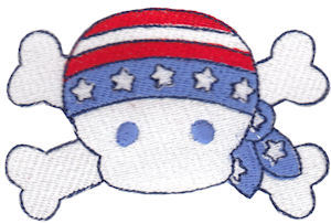 Patriotic Skull and Crossbones