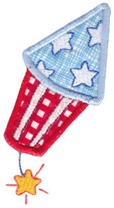 Patriotic Firecracker Applique