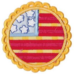 American Flag Badge Applique