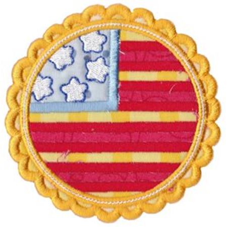 American Flag Badge Applique