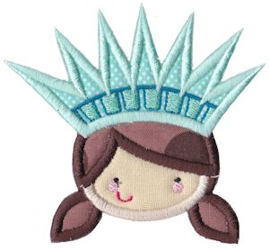 Statue of Liberty Girl Applique