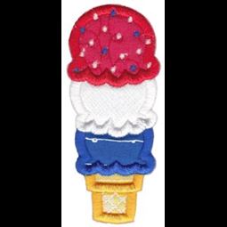 Red White And Blue Ice Cream Applique