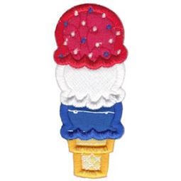 Red White And Blue Ice Cream Applique