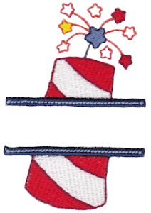 Split Filled Stitch Firecracker