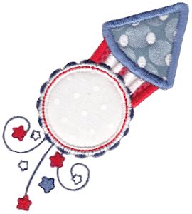Applique Monogram Fireworks