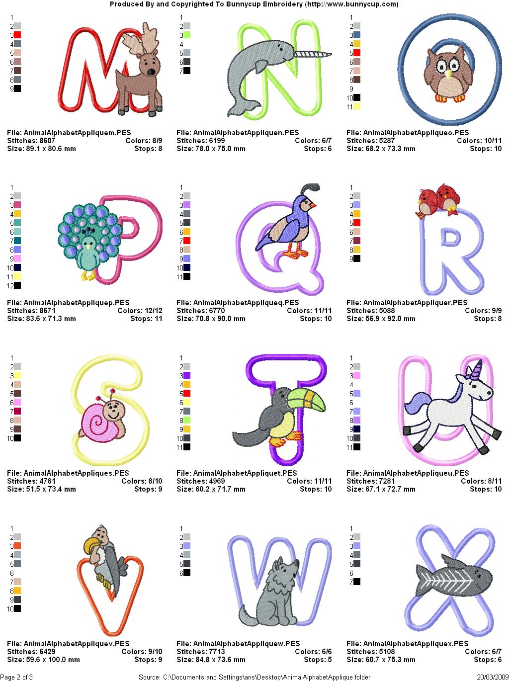 Sewn by Joan(TM) - Free Machine Embroidery Design Links: Alphabets