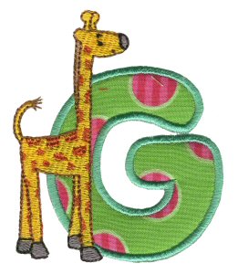 Animal Alphabet Applique g