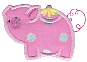 Piglet Teapot Applique