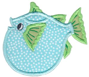 Puffer Fish Teapot Applique