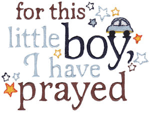 For This Little Boy I Have Prayed