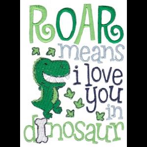 Roar means I love you in Dinosaur Pin by Lapeticrafter