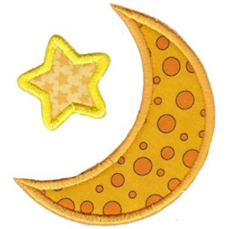 Applique Star And Moon