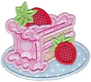 Strawberry Cake Applique