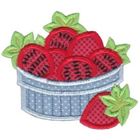 Bowl of Strawberries Applique