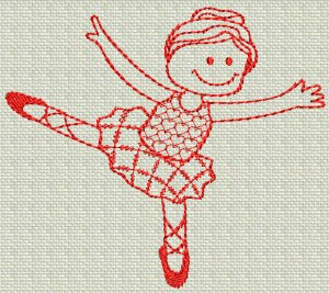 Ballet Redwork 10