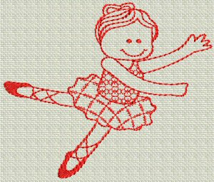 Ballet Redwork 3