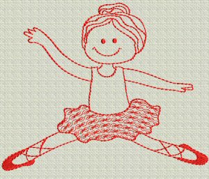 Ballet Redwork 6