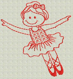 Ballet Redwork 8